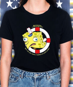 Spongebob Squarepants Navy Why Do You Have A Meme On Your T Shirt 1