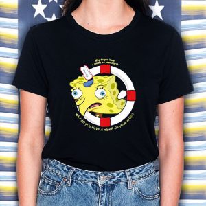 Spongebob Squarepants Navy Why Do You Have A Meme On Your T-Shirt