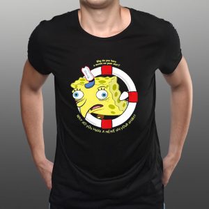 Spongebob Squarepants Navy Why Do You Have A Meme On Your T Shirt 2