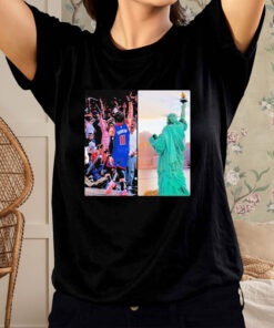 Statue Of Liberty Frdric Auguste Bartholdi Gustave Eiffel Dedicated 1886 T Shirt 1