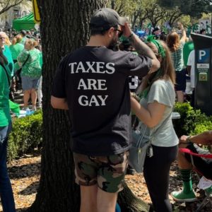 Taxes Are Gay Funny ON BACK T Shirt 1