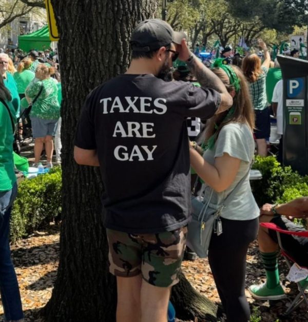 Taxes Are Gay Funny ON BACK T-Shirt