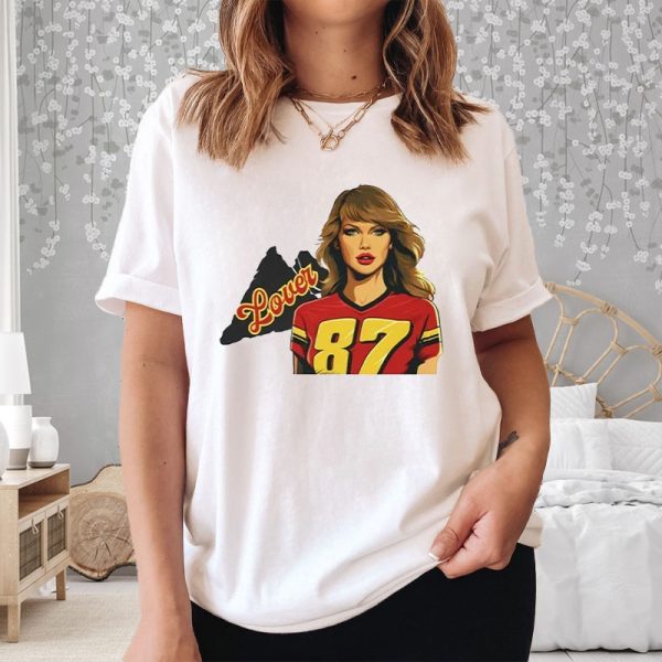 Taylor Swift And Travis Kelce 87 Lover T-Shirt