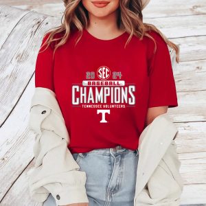 Tennessee Volunteers 2024 Sec East Baseball Regular Season Champions Locker Room T-Shirt