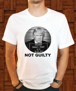 Trump Mugshot Black Cotton T-Shirt 1 Trump Mugshot Black Cotton T Shirt 2