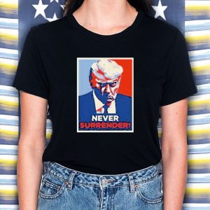 Trump Never Surrender Black T-Shirt