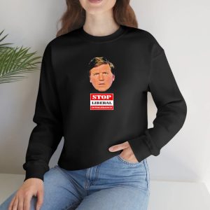 Trump Supporter Wearing Tucker Carlson Stop Liberal Intolerance T-Shirt