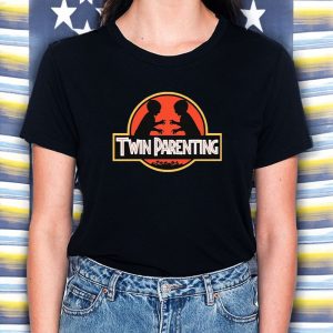 Twin Parenting Children Jurassic Logo T-Shirt