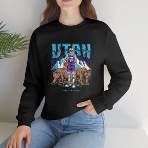 Utah Dead Threads Skeleton Basketball Player And Bear T Shirt 1