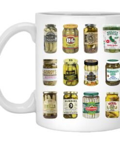 Vintage Canned Pickles Pickle Lovers Mugs 1