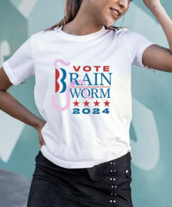 Vote Brain Worm 2024 T Shirt 1