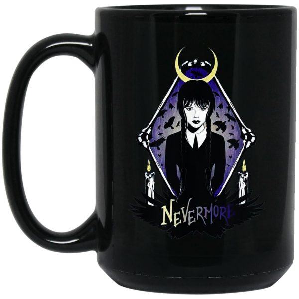 Wednesday Nevermore Raven Mirror Mugs