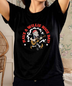 Willie Nelson Have A Willie Nice Day Cartoon T Shirt 1