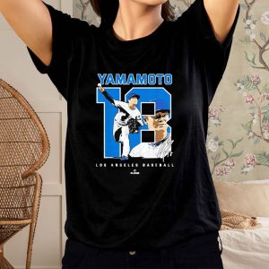 Yoshinobu Yamamoto Mlbpa Los Angeles Baseball Signature T Shirt 1