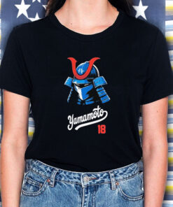 Yoshinobu Yamamoto Samurai 18 Baseball T Shirt 2