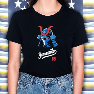 Yoshinobu Yamamoto Samurai 18 Baseball T Shirt 2