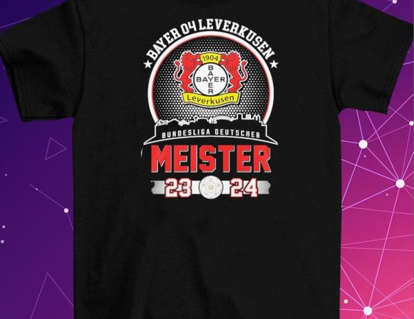 bayer 04 Leverkusen Bundesliga Deutscher Meister 2023-2024 T-Shirt