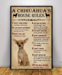 A Chihuahua house rules poster canvas 1 A Chihuahua house rules poster canvas 2