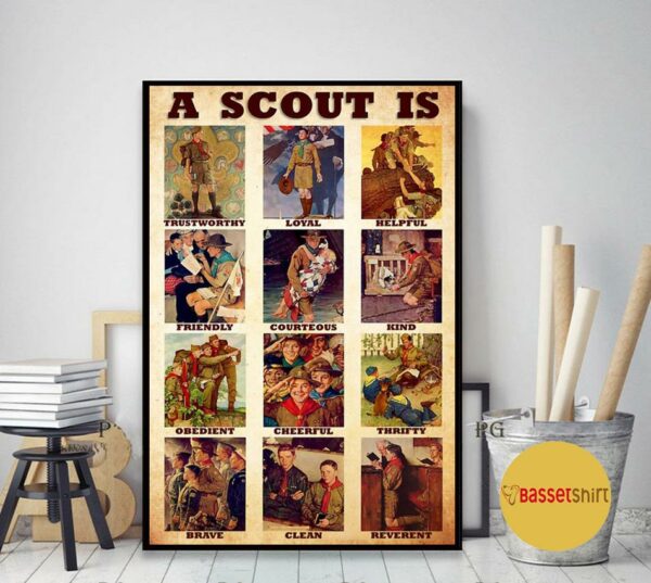 A Scout law poster canvas