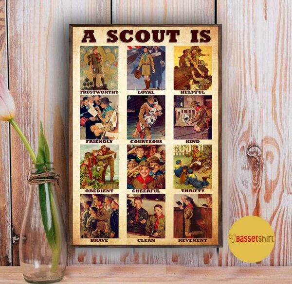 A Scout law poster canvas