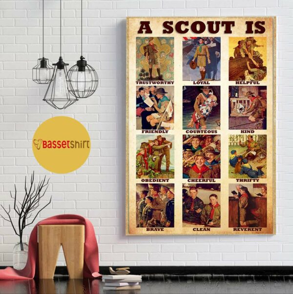 A Scout law poster canvas