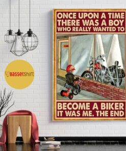 A boy who really wanted to become a biker vertical poster 1