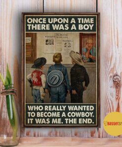 A boy who really wanted to become a cowboy vertical poster 3