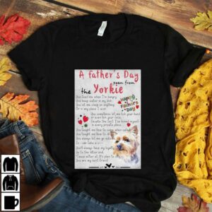 A fathers day poem from the Yorkie dog poster canvas 3