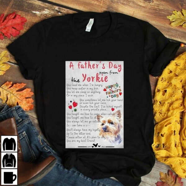 A father’s day poem from the Yorkie dog poster canvas