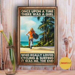 A girl who loved cycling and surfing vertical poster 3