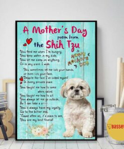 A mother's day poem from the shih tzu poster canvas 1