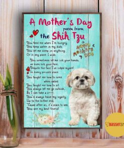 A mother's day poem from the shih tzu poster canvas 3