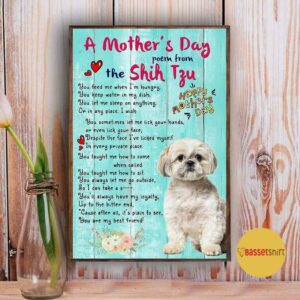 A mother's day poem from the shih tzu poster canvas 3