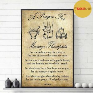 A prayer for massage therapists poster canvas 3