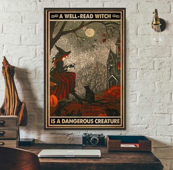 A well read witch is dangerous creature poster