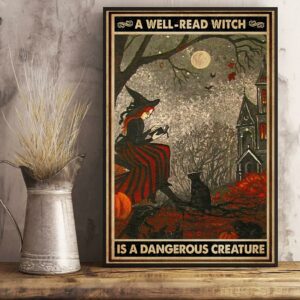 A well read witch is dangerous creature poster