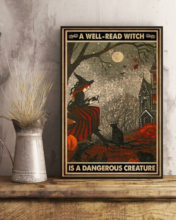 A well read witch is dangerous creature poster