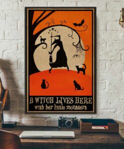 A witch lives here with her little monsters poster 1