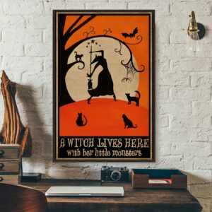 A witch lives here with her little monsters poster 1