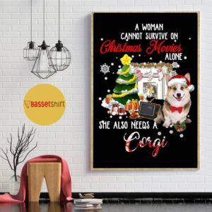 A woman needs a corgi to survive on Christmas movies poster 1