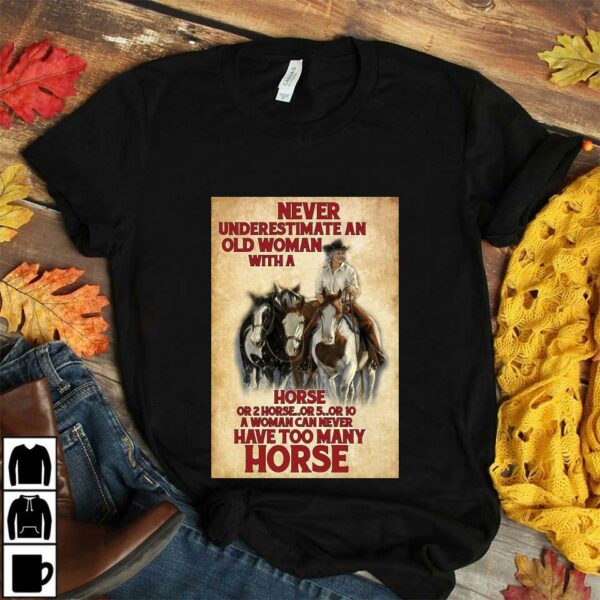 A woman never can have too many horses poster