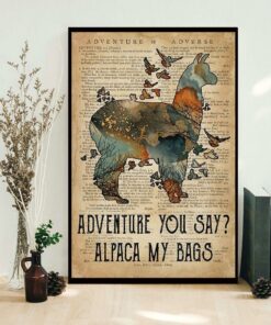 Adventure you say alpaca my bags poster 1