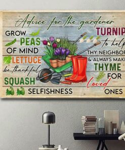 Advice for the gardener print canvas 1