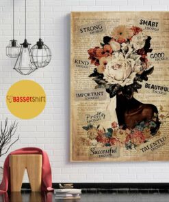 African American Woman flower poster 1