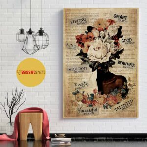 African American Woman flower poster 1