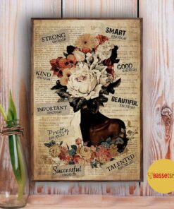 African American Woman flower poster 3