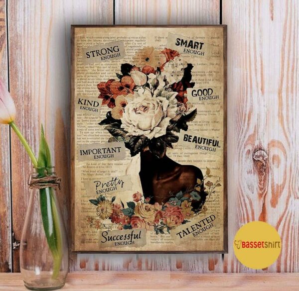 African American Woman flower poster