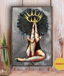 African American black lives matter black magic girl poster canvas 1