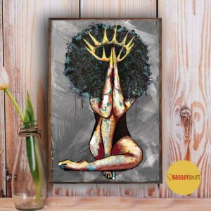 African American black lives matter black magic girl poster canvas 1