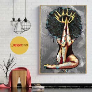 African American black lives matter black magic girl poster canvas 3